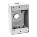 Teddico Bwf Electrical Box, 18.3 cu in, Outlet Box, 1 Gang, Die Cast Metal, Rectangular 1503W-1